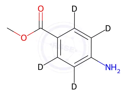 Chemical structure of 4-Aminobenzoic-â€‹2,â€‹3,â€‹5,â€‹6-â€‹-d4 Acid Methyl Ester