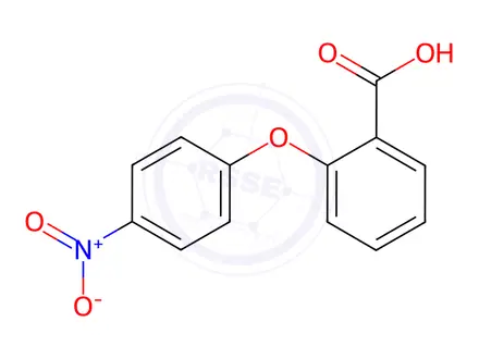 Chemical structure of 2-(4-Nitrophenoxy)benzoic Acid