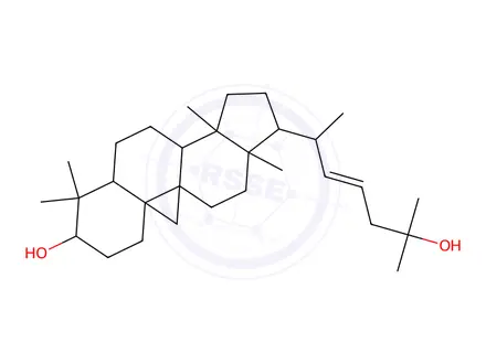 Chemical structure of Cycloart-22-ene-3,25-diol