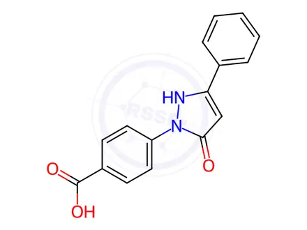 Chemical structure of 4-(5-Oxo-3-phenyl-2,5-dihydro-1h-pyrazol-1-yl)benzoic acid