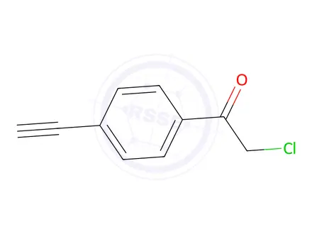 Chemical structure of 2-Chloro-1-(4-ethynylphenyl)ethan-1-one