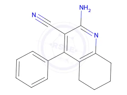 Chemical structure of 2-Amino-4-phenyl-5,6,7,8-tetrahydroquinoline-3-carbonitrile