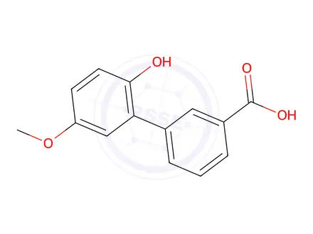 Chemical structure of 2'-Hydroxy-5'-methoxy-[1,1'-biphenyl]-3-carboxylic acid