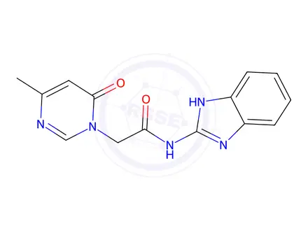 Chemical structure of N-(1H-Benzo[d]imidazol-2-yl)-2-(4-methyl-6-oxopyrimidin-1(6H)-yl)acetamide