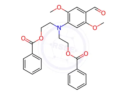 Chemical structure of 4-[Bis[2-(benzoyloxy)ethyl]amino]-2,5-dimethoxybenzaldehyde