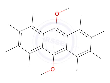 Chemical structure of 9,10-Dimethoxy-1,2,3,4,5,6,7,8-octamethylanthracene