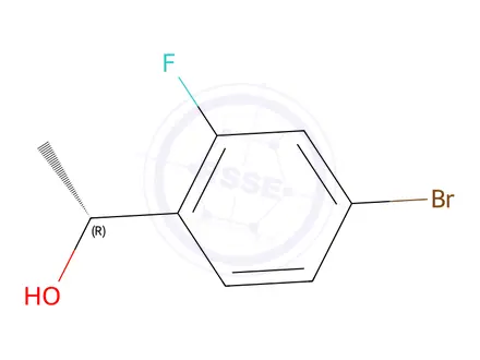 Chemical structure of (1R)-1-(4-bromo-2-fluorophenyl)ethan-1-ol