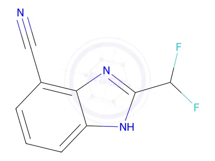 Chemical structure of 2-(Difluoromethyl)-1H-benzo[d]imidazole-7-carbonitrile
