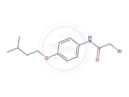 Chemical structure of 2-Bromo-N-[4-(isopentyloxy)phenyl]acetamide