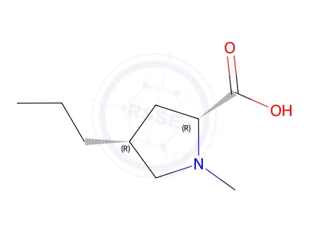 Chemical structure of (4R)-1-Methyl-4-propyl-D-proline