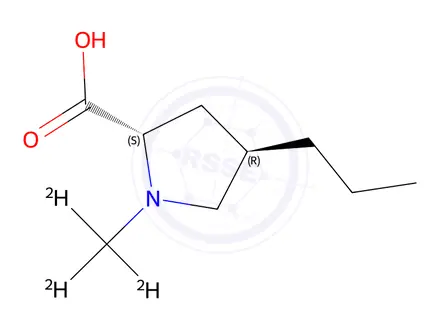 Chemical structure of (trans)-4-Propyl-1-methyl-L-proline-d3