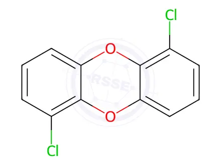 Chemical structure of 1,6-Dichlorodibenzo-p-dioxin