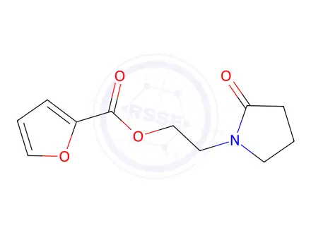 Chemical structure of 2-(2-Oxopyrrolidin-1-yl)ethyl furan-2-carboxylate