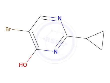 Chemical structure of 5-Bromo-2-cyclopropylpyrimidin-4-ol