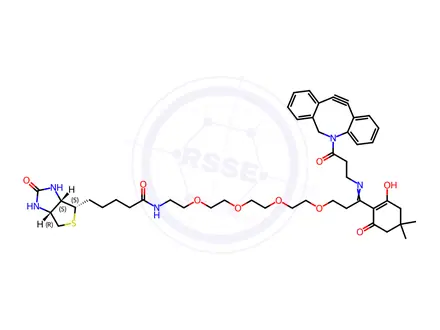 Chemical structure of rel Dde Biotin-PEG4-DBCO