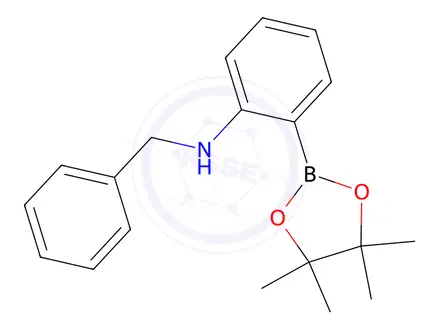 Chemical structure of N-benzyl-2-(4,4,5,5-tetramethyl-1,3,2-dioxaborolan-2-yl)aniline