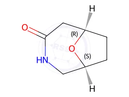 Chemical structure of (1S,6R)-9-oxa-3-azabicyclo[4.2.1]nonan-4-one