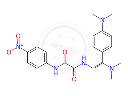 Chemical structure of N-[2-(dimethylamino)-2-[4-(dimethylamino)phenyl]ethyl]-N'-(4-nitrophenyl)oxamide