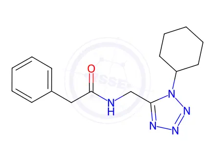 Chemical structure of N-((1-Cyclohexyl-1H-tetrazol-5-yl)methyl)-2-phenylacetamide