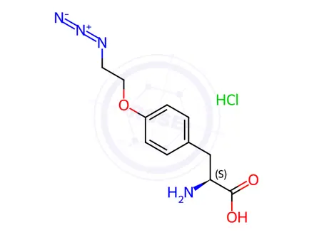 Chemical structure of L-Tyrosine, O-(2-azidoethyl)-, hydrochloride (1:1)