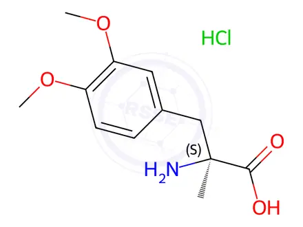 Chemical structure of L-α-Methyl DOPA Dimethyl Ether Hydrochloride