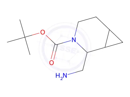 Chemical structure of Tert-butyl 2-(aminomethyl)-3-azabicyclo[4.1.0]Heptane-3-carboxylate