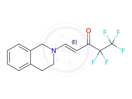 Chemical structure of (E)-1-[3,4-Dihydro-2(1H)-isoquinolinyl]-4,4,5,5,5-pentafluoro-1-penten-3-one