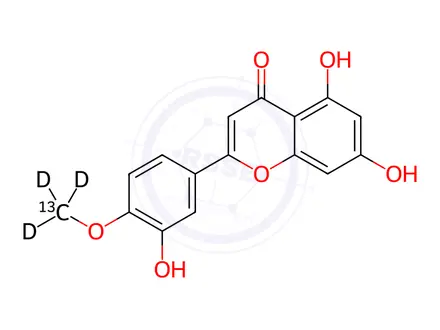 Chemical structure of Diosmin Impurity 6-13C,d3 (Diosmin EP Impurity F-13C,d3)(Diosmetin-13C,d3)