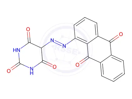 Chemical structure of 5-(anthraquinon-1-ylazo)barbituric acid