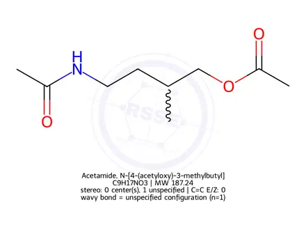 Chemical structure of Acetamide, N-[4-(acetyloxy)-3-methylbutyl]-