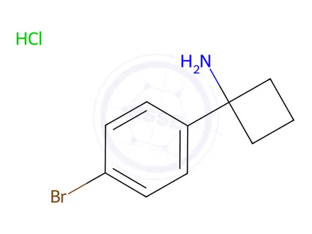 Chemical structure of 1-(4-bromophenyl)cyclobutanamine hydrochloride