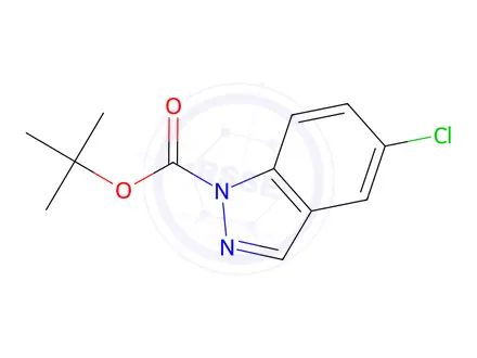 Chemical structure of tert-Butyl 5-chloro-1H-indazole-1-carboxylate