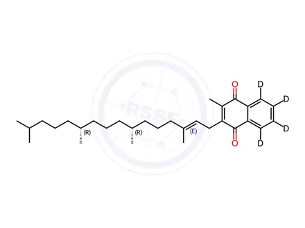 Chemical structure of Vitamin K1-[D4]