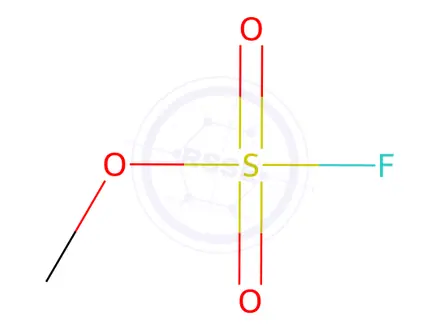 Chemical structure of Methyl Fluorosulfate (stabilized with KF)