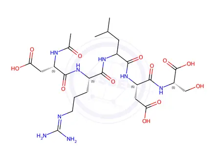 Chemical structure of Ac-Asp-Arg-Leu-Asp-Ser-OH