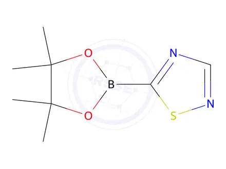 Chemical structure of 5-(4,4,5,5-Tetramethyl-1,3,2-dioxaborolan-2-yl)-1,2,4-thiadiazole