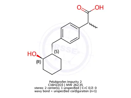 Chemical structure of Pelubiprofen PEL-trans OH