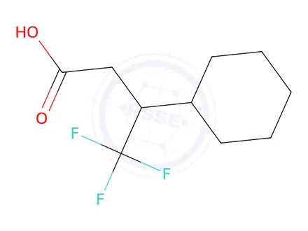 Chemical structure of 3-Cyclohexyl-4,4,4-trifluorobutanoic acid