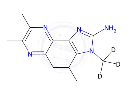 Chemical structure of 2-Amino-3,4,7,8-tetramethyl-3H-imidazo[4,5-F]quinoxaline-d3