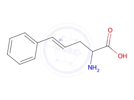 Chemical structure of 2-Amino-5-phenylpent-4-enoic acid