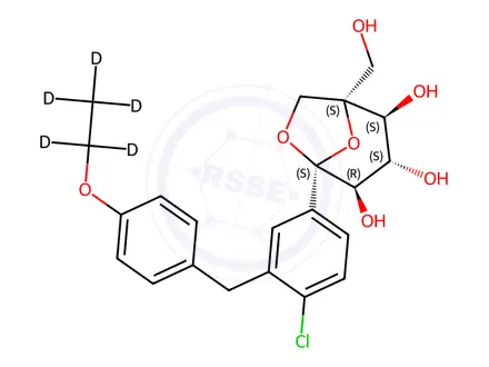 Chemical structure of Ertugliflozin-D5