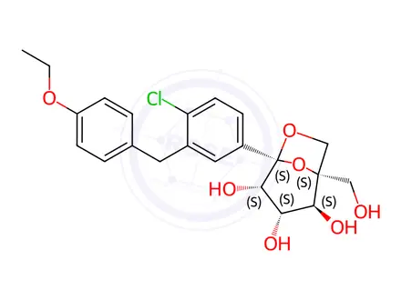 Chemical structure of Ertugliflozin C4 Epimer Impurity