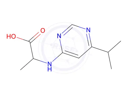 Chemical structure of 2-{[6-(propan-2-yl)pyrimidin-4-yl]amino}propanoic acid