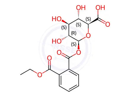 Chemical structure of Monoethyl Phthalate O-beta-D-Glucuronide