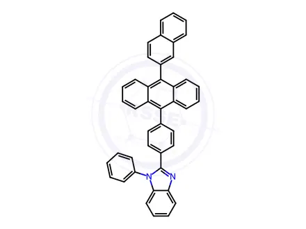 Chemical structure of 2-[4-[10-(2-NAPHTHALENYL)-9-ANTHRACENYL]PHENYL]-1-PHENYL-1H-BENZIMIDAZOLE