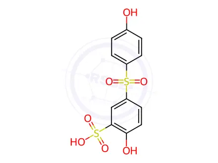 Chemical structure of 2(or 5)-hydroxy-5(or 2)-[(4-hydroxyphenyl)sulphonyl]benzenesulphonic acid