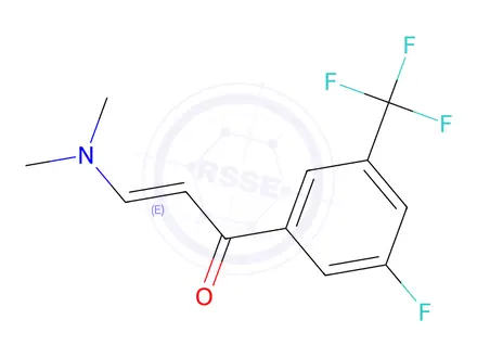 Chemical structure of (E)-3-(Dimethylamino)-1-[3-fluoro-5-(trifluoromethyl)phenyl]-2-propen-1-one