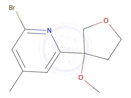 Chemical structure of 2-Bromo-6-(3-methoxytetrahydrofuran-3-yl)-4-methylpyridine