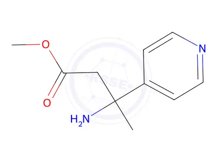 Chemical structure of methyl 3-amino-3-(pyridin-4-yl)butanoate