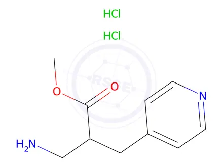 Chemical structure of methyl 3-amino-2-(pyridin-4-ylmethyl)propanoate dihydrochloride
